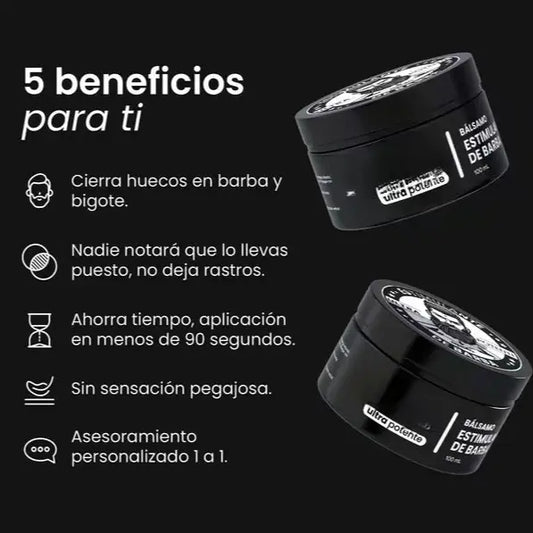 APOLO-Bálsamo estimulante de barba | Obtén la barba que siempre soñaste