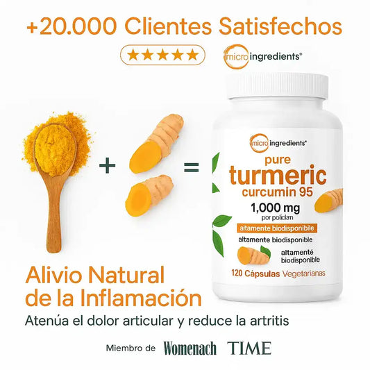 Turmeric Curcumin 95% | Antiinflamación Rápida y Alivio Total del Cuerpo