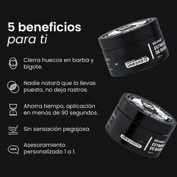 APOLO-Bálsamo estimulante de barba | Obtén la barba que siempre soñaste