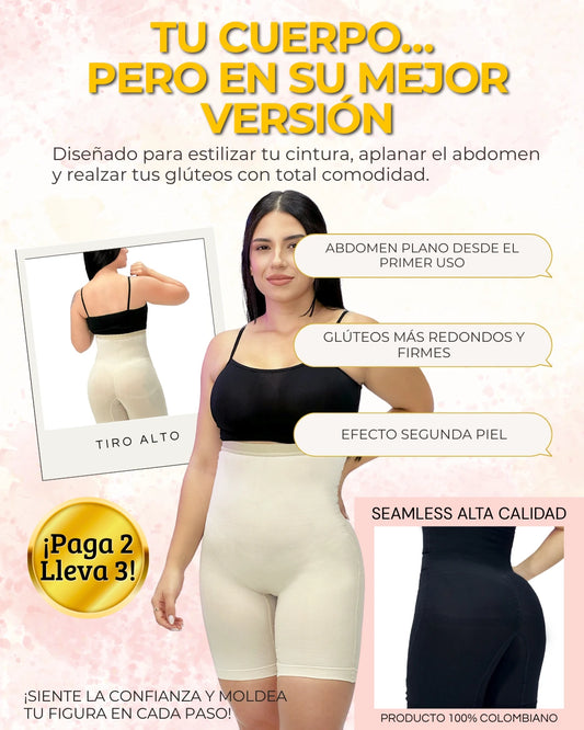 Short Tiro Alto Seamless | Moldea, Levanta y Define al Instante