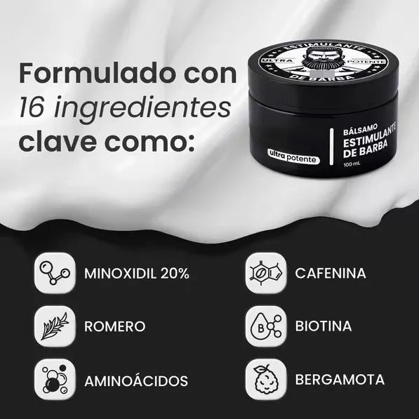 APOLO-Bálsamo estimulante de barba | Obtén la barba que siempre soñaste