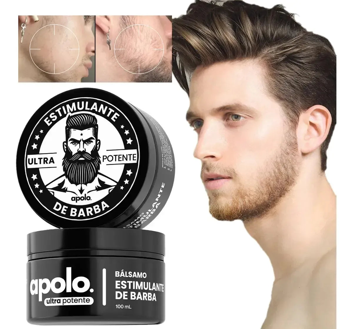 APOLO-Bálsamo estimulante de barba | Obtén la barba que siempre soñaste
