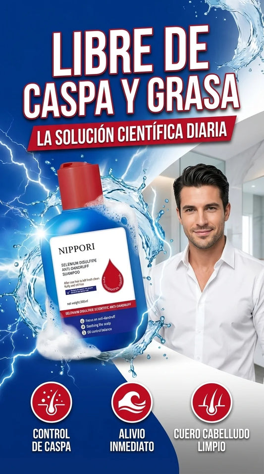 NIPPORI Anticaspa 3 en 1™ | Control de Caspa, Grasa y Picazón